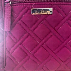 VERA BRADLEY MAGENTA QUILTED SHOULDER BAG, NEW.